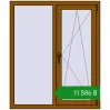 Ціноутворення Вікна 1070x1280 мм REHAU Euro 70 GOLDEN OAK з двох сторін. Ціна: ₴11,586.25