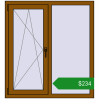 Ціноутворення Вікна 1100x1200 мм REHAU Euro 60 GOLDEN OAK з двох сторін. Ціна: $233.92
