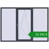Ціноутворення Вікна 2100x1500 мм REHAU Euro 70 ANTHRACITE_GREY_STRUKTURAL з двох сторін. Ціна: ₴20,390.37