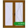 Ціноутворення Вікна 1070x1333 мм REHAU Euro 70 GOLDEN OAK з двох сторін. Ціна: ₴16,284.81