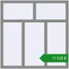 Ціноутворення Вікна 1500x1500 мм Altest Pony 375 RAL 9007 Grey aluminium з двох сторін. Ціна: ₴11,518.31