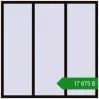 Ціноутворення Вікна 1800x1800 мм REHAU Euro 70 BLACK_BROWN з двох сторін. Ціна: ₴17,874.89