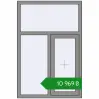 Ціноутворення Вікна 1000x1500 мм Altest Pony 375 RAL 9007 Grey aluminium з двох сторін. Ціна: ₴10,968.81