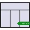 Ціноутворення Вікна 1900x1650 мм REHAU Euro 60 BLACK_ULTI-MATT з двох сторін. Ціна: ₴13,950.29