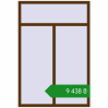 Ціноутворення Вікна 1220x1800 мм REHAU Euro 60 WALNUT з двох сторін. Ціна: ₴9,437.77