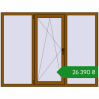 Ціноутворення Вікна 1830x1400 мм REHAU SYNEGO MD GOLDEN OAK з двох сторін. Ціна: ₴26,390.35