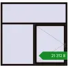 Ціноутворення Вікна 1950x1850 мм REHAU Euro 70 BLACK_BROWN з двох сторін. Ціна: ₴21,312.29