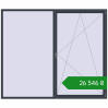 Ціноутворення Вікна 2600x2200 мм REHAU Euro 60 ANTHRACITE_GREY_STRUKTURAL з двох сторін. Ціна: ₴26,546.40