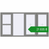 Ціноутворення Вікна 2400x1200 мм Altest Pony 375 RAL 9007 Grey aluminium з двох сторін. Ціна: ₴21,834.68