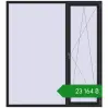 Ціноутворення Вікна 1900x2100 мм REHAU Euro 70 BLACK_ULTI-MATT з двох сторін. Ціна: ₴23,164.20