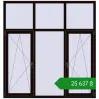 Ціноутворення Вікна 1900x2000 мм REHAU Euro 60 BLACK_BROWN з двох сторін. Ціна: ₴25,637.43