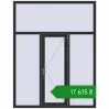 Ціноутворення Вікна 1550x2000 мм REHAU Euro 60 ANTHRACITE_GREY_GLATT з двох сторін. Ціна: ₴17,615.16