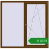 Ціноутворення Вікна 1530x1500 мм REHAU Euro 70 WALNUT з двох сторін. Ціна: ₴17,071.74