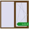 Ціноутворення Вікна 1600x1560 мм REHAU Euro 70 WALNUT з двох сторін. Ціна: ₴16,816.41