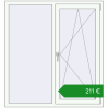 Ціноутворення Вікна 1300x1400 мм REHAU Euro 70 Білий (RAL 9016) з двох сторін. Ціна: €211.32