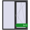 Ціноутворення Вікна 1300x1500 мм REHAU Brillant-Design ANTHRACITE_GREY_GLATT з двох сторін. Ціна: $412.64