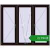 Ціноутворення Вікна 1800x1500 мм REHAU Euro 60 BLACK_BROWN з двох сторін. Ціна: ₴22,194.01
