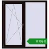 Ціноутворення Вікна 1300x1380 мм REHAU Euro 60 BLACK_BROWN з двох сторін. Ціна: ₴11,106.05
