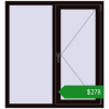 Ціноутворення Вікна 1200x1300 мм REHAU Brillant-Design BLACK_BROWN з двох сторін. Ціна: $277.59