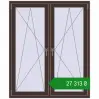 Ціноутворення Вікна 1250x1500 мм Altest Pony 375 RAL 8017 Chocolate brown з двох сторін. Ціна: ₴27,312.76