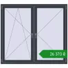 Ціноутворення Вікна 1670x1500 мм REHAU SYNEGO MD ANTHRACITE_GREY_STRUKTURAL з двох сторін. Ціна: ₴26,370.47