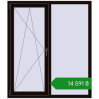 Ціноутворення Вікна 1300x1500 мм REHAU Euro 70 BLACK_BROWN з двох сторін. Ціна: ₴14,590.96
