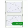 Ціноутворення Вікна 1000x1500 мм REHAU Euro 70 Білий (RAL 9016) з двох сторін. Ціна: ₴12,034.74