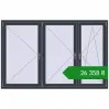 Ціноутворення Вікна 2100x1350 мм REHAU Euro 70 ANTHRACITE_GREY_STRUKTURAL з двох сторін. Ціна: ₴26,358.25