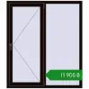 Ціноутворення Вікна 1300x1500 мм REHAU Euro 60 BLACK_BROWN з двох сторін. Ціна: ₴11,904.99