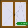 Ціноутворення Вікна 1500x1500 мм REHAU SYNEGO MD GOLDEN OAK з двох сторін. Ціна: ₴25,393.73