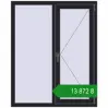 Ціноутворення Вікна 1100x1350 мм REHAU Euro 70 BLACK_ULTI-MATT з двох сторін. Ціна: ₴13,872.20