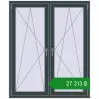 Ціноутворення Вікна 1250x1500 мм Altest Pony 375 RAL 7026 Granite grey з двох сторін. Ціна: ₴27,312.76