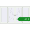 Ціноутворення Вікна 2500x1450 мм REHAU Euro 60 Білий (RAL 9016) з двох сторін. Ціна: €436.97