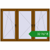 Ціноутворення Вікна 2100x1400 мм REHAU SYNEGO MD GOLDEN OAK з двох сторін. Ціна: ₴32,767.10