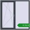 Ціноутворення Вікна 1500x1500 мм REHAU Euro 70 ANTHRACITE_GREY_STRUKTURAL з двох сторін. Ціна: ₴15,761.54