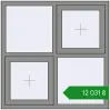 Ціноутворення Вікна 1200x1200 мм Altest Pony 375 RAL 9007 Grey aluminium з двох сторін. Ціна: ₴12,030.61