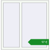 Ціноутворення Вікна 1100x1125 мм REHAU Euro 60 Білий (RAL 9016) з двох сторін. Ціна: €97.34