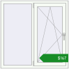Ціноутворення Вікна 1150x1150 мм REHAU Euro 70 Білий (RAL 9016) з двох сторін. Ціна: $166.79