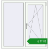 Ціноутворення Вікна 1050x1100 мм REHAU Euro 70 Білий (RAL 9016) з двох сторін. Ціна: ₴6,711.26