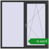 Ціноутворення Вікна 1500x1500 мм REHAU Euro 70 ANTHRACITE_GREY_GLATT з двох сторін. Ціна: ₴16,667.86