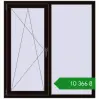 Ціноутворення Вікна 1300x1380 мм REHAU Euro 60 BLACK_BROWN з двох сторін. Ціна: ₴10,365.65