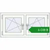Ціноутворення Вікна 1000x500 мм REHAU Euro 70 Білий (RAL 9016) з двох сторін. Ціна: ₴6,038.05