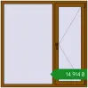 Ціноутворення Вікна 1460x1460 мм REHAU Euro 70 GOLDEN OAK з двох сторін. Ціна: ₴14,914.41