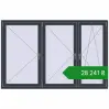 Ціноутворення Вікна 2100x1350 мм REHAU Euro 70 ANTHRACITE_GREY_STRUKTURAL з двох сторін. Ціна: ₴28,240.98
