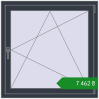 Ціноутворення Вікна 1000x1000 мм REHAU Euro 60 ANTHRACITE_GREY_STRUKTURAL з двох сторін. Ціна: ₴7,462.31