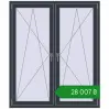 Ціноутворення Вікна 1340x1580 мм REHAU SYNEGO MD ANTHRACITE_GREY_STRUKTURAL з двох сторін. Ціна: ₴28,007.36