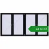 Ціноутворення Вікна 3000x1450 мм Altest Pony 375 RAL 9005 Jet black з двох сторін. Ціна: ₴44,653.23