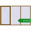Ціноутворення Вікна 3300x2100 мм REHAU Euro 70 GOLDEN OAK з двох сторін. Ціна: ₴42,671.73