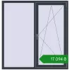Ціноутворення Вікна 1500x1550 мм REHAU Euro 70 ANTHRACITE_GREY_STRUKTURAL з двох сторін. Ціна: ₴17,093.88