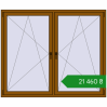 Ціноутворення Вікна 1800x1500 мм REHAU Euro 60 GOLDEN OAK з двох сторін. Ціна: ₴21,460.42